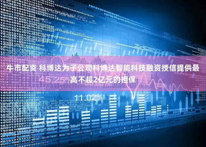 牛市配资 科博达为子公司科博达智能科技融资授信提供最高不超2亿元的担保